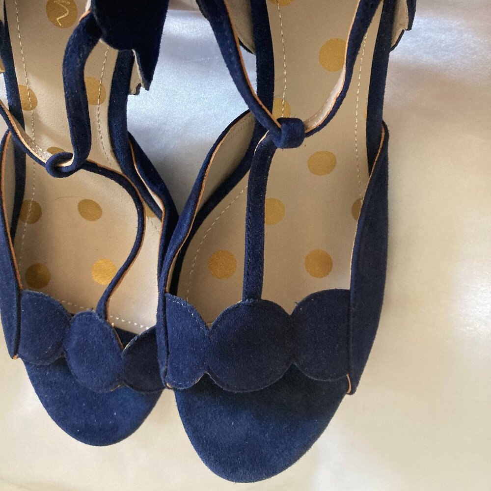 Boden navy blue open toe heels - size 39 (US size 8) - Picture 2 of 8